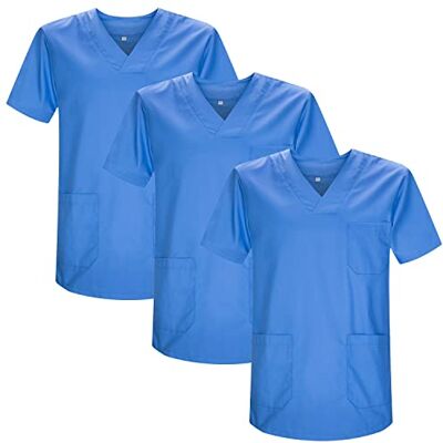 MISEMIYA Pack 3 Pcs SANITAIRE CASACA Unisexe Uniformes SANITAIRES Uniforme SANITAIRE Uniforme MEDICALE Réf 817 * 3, Bleu Clair 21, M MISEMIYA Pack 3 Pcs SANITAIRE CASACA Unisexe Uniformes SANITAIRES Uniforme SANITAIRE Uniforme MEDICALE Réf 817 * 3, Bleu Clair 21, M