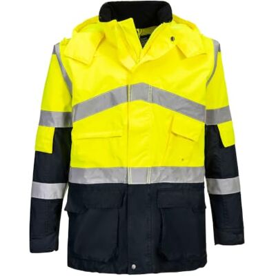 Portwest Gilet de sécurité et de travail respirant haute visibilité avec anneaux en D pour fil radio Portwest Gilet de sécurité et de travail respirant haute visibilité avec anneaux en D pour fil radio