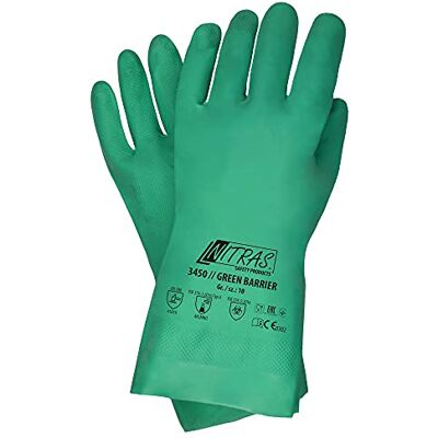 Nitras 3450 Green Barrier Lot de 12 paires de gants chimiques en nitrile Taille XL Nitras 3450 Green Barrier Lot de 12 paires de gants chimiques en nitrile Taille XL