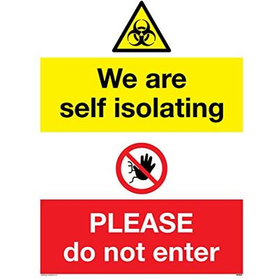Viking Autocollant en vinyle « We are self-isolating Please do not enter ». Viking Autocollant en vinyle « We are self-isolating Please do not enter ».