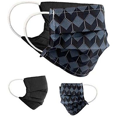 BAF Masque en Tissu 100% Coton Lavable OEKO-TEX 100 Lot de 2 Set Pack double Masque Buccal et Nasal Réutilisable BAF Masque en Tissu 100% Coton Lavable OEKO-TEX 100 Lot de 2 Set Pack double Masque Buccal et Nasal Réutilisable