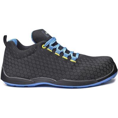 BASE Protection Portwest B0677 Be-Mighty/Be-Extreme S3 Chaussures de sécurité basses ESD Noir/bleu, 10, semelle extérieure en caoutchouc, fermeture à lacets, chaussures antistatiques, dessus résistant à l'eau BASE Protection Portwest B0677 Be-Mighty/Be-Extreme S3 Chaussures de sécurité basses ESD Noir/bleu, 10, semelle extérieure en caoutchouc, fermeture à lacets, chaussures antistatiques, dessus résistant à l'eau