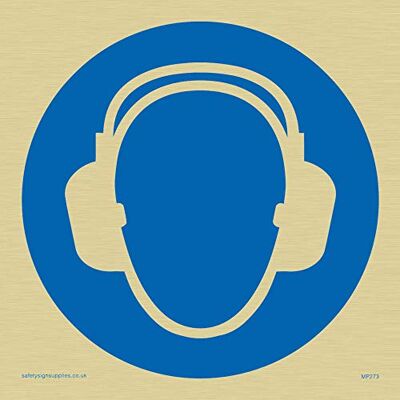 Viking Mp273-s10-g protection auditive Symbole, rigide Plastique Doré, H 100 mm x 100 mm l Viking Mp273-s10-g protection auditive Symbole, rigide Plastique Doré, H 100 mm x 100 mm l