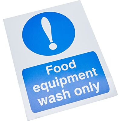 SECO Stewart Superior cs002sav-150 x 200 x 150 x 200 mm Panneau autocollant"Lavage à équipement alimentaire uniquement – Bleu/Blanc SECO Stewart Superior cs002sav-150 x 200 x 150 x 200 mm Panneau autocollant"Lavage à équipement alimentaire uniquement – Bleu/Blanc