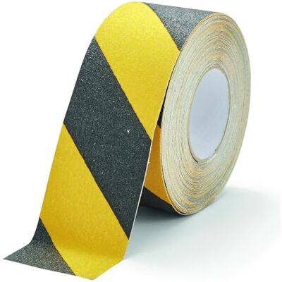 Durable DURALINE Grip Ruban adhésif antidérapant standard 75 mm x 15 m pour sécuriser les escaliers, rampes jaune/noir 1085130 Durable DURALINE Grip Ruban adhésif antidérapant standard 75 mm x 15 m pour sécuriser les escaliers, rampes jaune/noir 1085130