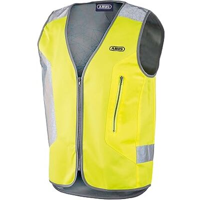 ABUS Gilet de sécurité Lumino Night Vest gilet de sécurité avec lumière LED arrière jaune taille M ABUS Gilet de sécurité Lumino Night Vest gilet de sécurité avec lumière LED arrière jaune taille M