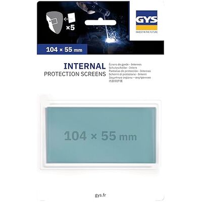 GYS écrans internes 104 x 55 Lot de 5 pour Masques de Soudage Master 11 Expert 11 Promax GYS écrans internes 104 x 55 Lot de 5 pour Masques de Soudage Master 11 Expert 11 Promax