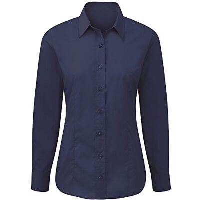 Alexandra Stc-nf90na-24 facile d'entretien pour femme Chemise à manches longues, UNI, 65% polyester, 35% coton, taille 24, Bleu marine Alexandra Stc-nf90na-24 facile d'entretien pour femme Chemise à manches longues, UNI, 65% polyester, 35% coton, taille 24, Bleu marine