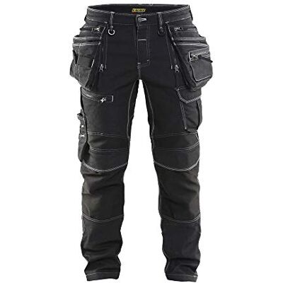 BLÅKLÄDER Blaklader 19991141 Pantalon artisanal extensible X1900, Noir, taille C48 BLÅKLÄDER Blaklader 19991141 Pantalon artisanal extensible X1900, Noir, taille C48
