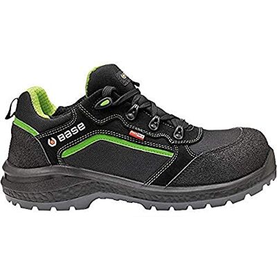 BASE Protection , Be-Powerful Chaussure de Sécurité pour Hommes et Femmes, Noir et Vert, Taille 50 BASE Protection , Be-Powerful Chaussure de Sécurité pour Hommes et Femmes, Noir et Vert, Taille 50