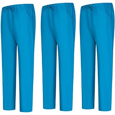 MISEMIYA Pack 3 Pcs PANTALON Sanitaire Unisexe Uniforme Sanitaire Uniformes Médicains PANTALON DE Travail -3-6802, Turquoise 68, M MISEMIYA Pack 3 Pcs PANTALON Sanitaire Unisexe Uniforme Sanitaire Uniformes Médicains PANTALON DE Travail -3-6802, Turquoise 68, M