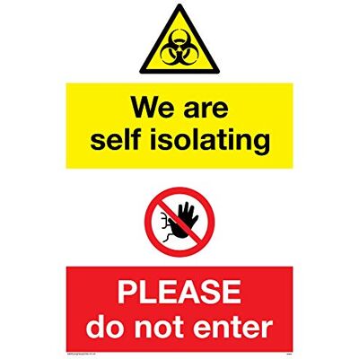 Viking Panneau « We are self-isolating Please do not enter » Plastique semi-rigide 1 mm Viking Panneau « We are self-isolating Please do not enter » Plastique semi-rigide 1 mm