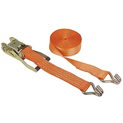 Kerbl 37155 Lot de 2 sangles à cliquet Orange 50 mm/12 m Force de traction 4000 kg Kerbl 37155 Lot de 2 sangles à cliquet Orange 50 mm/12 m Force de traction 4000 kg