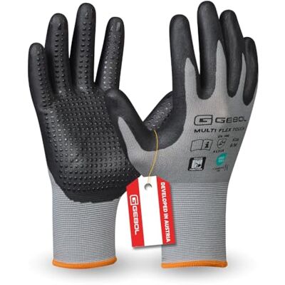 Gebol Multi Flex Touch 1 paire de gants de travail pour homme avec fonction tactile et picots en nitrile pour une meilleure prise en main Respirants et flexibles pour le montage XL (Taille 10) Gebol Multi Flex Touch 1 paire de gants de travail pour homme avec fonction tactile et picots en nitrile pour une meilleure prise en main Respirants et flexibles pour le montage XL (Taille 10)