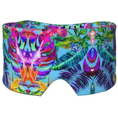 SKKNT Fleur rose plante tropicale imprimé sommeil yeux et cache-oreilles masque respirant réglable masque pour les yeux occultant confortable SKKNT Fleur rose plante tropicale imprimé sommeil yeux et cache-oreilles masque respirant réglable masque pour les yeux occultant confortable