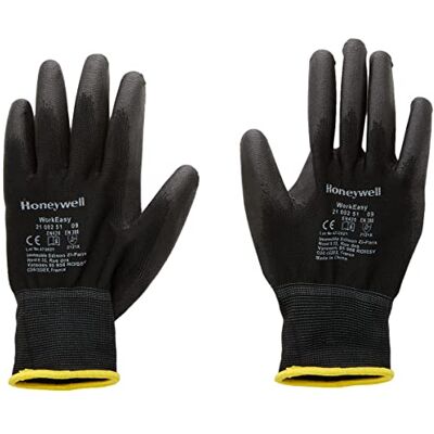 Honeywell 2100251-09 Gants polyvalents Workeasy en PU, noirs, faciles à manipuler dans des environnements secs, EN 388 3121, taille 9 (lot de 10 paires) Honeywell 2100251-09 Gants polyvalents Workeasy en PU, noirs, faciles à manipuler dans des environnements secs, EN 388 3121, taille 9 (lot de 10 paires)