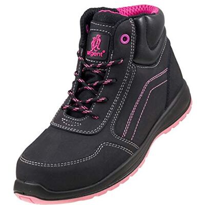 Urgent Lady 116 S1 EN ISO 20345 Chaussures de sécurité industrielles, noir/rose, 37 EU Urgent Lady 116 S1 EN ISO 20345 Chaussures de sécurité industrielles, noir/rose, 37 EU