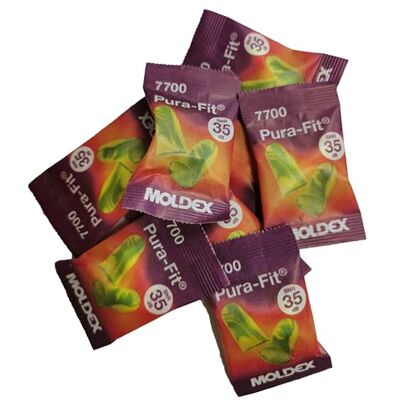 Moldex Pura Fit 7700 Lot de 10 bouchons d'oreilles jetables en mousse 35 dB SNR Moldex Pura Fit 7700 Lot de 10 bouchons d'oreilles jetables en mousse 35 dB SNR