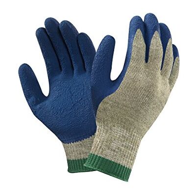 Ansell PGK10BL Gants en latex de caoutchouc naturel, protection mécanique, Bleu, Taille 7 (Sachet de 12 paires) Ansell PGK10BL Gants en latex de caoutchouc naturel, protection mécanique, Bleu, Taille 7 (Sachet de 12 paires)