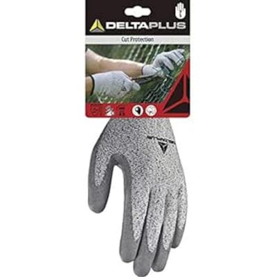 Deltaplus Delta Plus Econocut Lot de 120 gants en tricot fin avec paume revêtue de polyuréthane, 13 compartiments, gris Deltaplus Delta Plus Econocut Lot de 120 gants en tricot fin avec paume revêtue de polyuréthane, 13 compartiments, gris