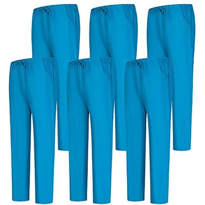 MISEMIYA Pantalon de blouse médicale (paquet de 6) Unisexe-Adulte, Turquoise 68, XL MISEMIYA Pantalon de blouse médicale (paquet de 6) Unisexe-Adulte, Turquoise 68, XL