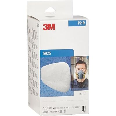 3M 5925 Le filtre antipoussière P2R 10 pièces 3M 5925 Le filtre antipoussière P2R 10 pièces