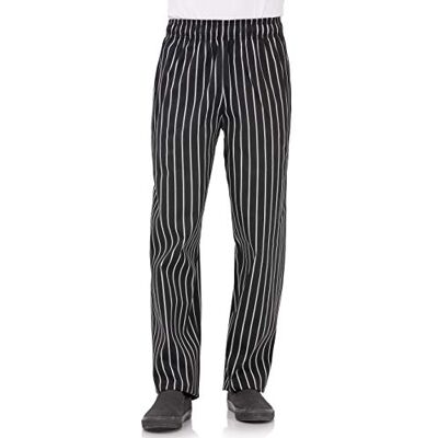 Chef Works A940-XS Pantalon de cuisinier Easyfit Rayé Taille XS Noir/Blanc Chef Works A940-XS Pantalon de cuisinier Easyfit Rayé Taille XS Noir/Blanc
