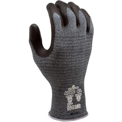 SHOWA AP800, Antistactic Industrial Protective Gloves, Nitrile Palm Coating, Touch Screen Compatible, Grey, 12 Pairs, Size Large SHOWA AP800, Antistactic Industrial Protective Gloves, Nitrile Palm Coating, Touch Screen Compatible, Grey, 12 Pairs, Size Large