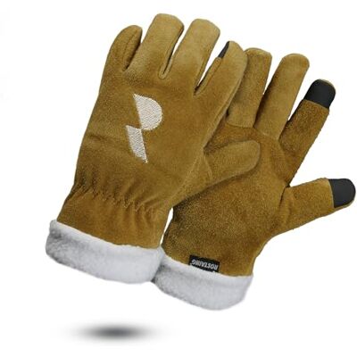 Rostaing Gants MONTBLANC Paire de Gants Chaud en Cuir Fourré et Tactiles Idéal pour les Travaux Extérieurs La Manipulation du Bois Gants Chaud, Confortable, Antifroid et Doublure en Molleton Rostaing Gants MONTBLANC Paire de Gants Chaud en Cuir Fourré et Tactiles Idéal pour les Travaux Extérieurs La Manipulation du Bois Gants Chaud, Confortable, Antifroid et Doublure en Molleton