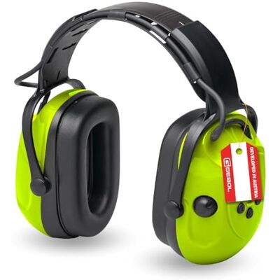 Gebol Casque antibruit professionnel Bluetooth Appels et écoute de la musique confortables Microphone avec réduction du bruit pour homme et femme Taille universelle Vert fluo, noir 1 pièce Gebol Casque antibruit professionnel Bluetooth Appels et écoute de la musique confortables Microphone avec réduction du bruit pour homme et femme Taille universelle Vert fluo, noir 1 pièce