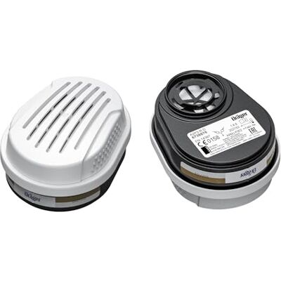 Dräger X-plore A2 P3 R D Lot de 2 cartouches filtrantes de rechange pour masque respiratoire X-plore 3300, 5500 Protection contre la peinture en aérosol, l'amiante, les pesticides Dräger X-plore A2 P3 R D Lot de 2 cartouches filtrantes de rechange pour masque respiratoire X-plore 3300, 5500 Protection contre la peinture en aérosol, l'amiante, les pesticides