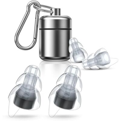 NEUTYPECHIC Lot de 2 paires de bouchons d'oreilles de concert, anti-bruit, pour dormir, pour la nuit, les festivals et les discothèques, réduction du bruit 30 dB avec récipient en aluminium, noir NEUTYPECHIC Lot de 2 paires de bouchons d'oreilles de concert, anti-bruit, pour dormir, pour la nuit, les festivals et les discothèques, réduction du bruit 30 dB avec récipient en aluminium, noir
