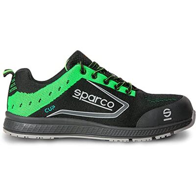 SPARCO Chaussures de sécurité légères Cup S1P Adelaide Noir/Vert Taille 40 SPARCO Chaussures de sécurité légères Cup S1P Adelaide Noir/Vert Taille 40