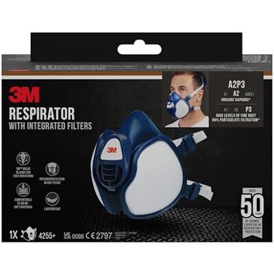 3M Respirateur avec filtres intégrés 4255+, vapeurs organiques A2P3 3M Respirateur avec filtres intégrés 4255+, vapeurs organiques A2P3