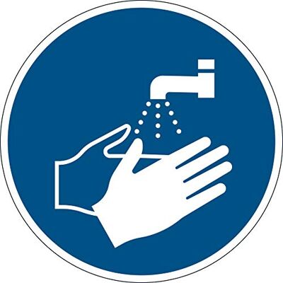 Durable 103606 Pictogramme au Sol " Lavez-Vous Les Mains", Non Permanent, Ø 43 cm, Bleu Durable 103606 Pictogramme au Sol " Lavez-Vous Les Mains", Non Permanent, Ø 43 cm, Bleu