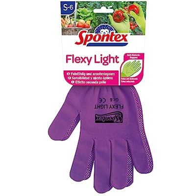 Spontex Flexy Light Lot de 2 paires de gants souples pour femme avec picots antidérapants en tricot textile Taille S Spontex Flexy Light Lot de 2 paires de gants souples pour femme avec picots antidérapants en tricot textile Taille S