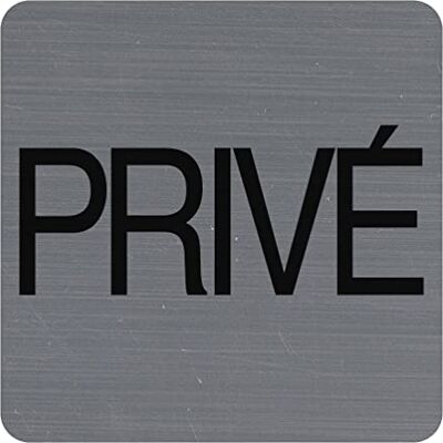 EXACOMPTA Réf. 67177E 1 plaque de porte adhésive PRIVÉ Plaque murale imprimée de signalisation Sur tous supports Aspect aluminium brossé Dimensions : 7,5 x 7,5 cm EXACOMPTA Réf. 67177E 1 plaque de porte adhésive PRIVÉ Plaque murale imprimée de signalisation Sur tous supports Aspect aluminium brossé Dimensions : 7,5 x 7,5 cm