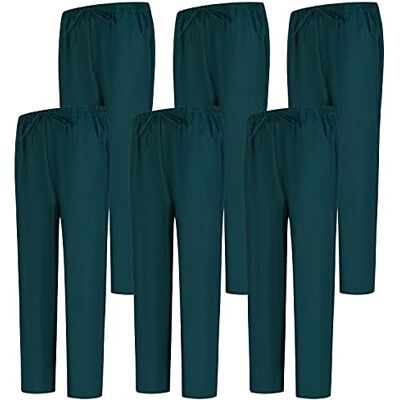 MISEMIYA Pack 6 PCS Pantalon Unisexe Taille Élastique Uniforme de Travail Clinique Hôpital Nettoyage Vétérinaire Hygiène, Vert 68, XL MISEMIYA Pack 6 PCS Pantalon Unisexe Taille Élastique Uniforme de Travail Clinique Hôpital Nettoyage Vétérinaire Hygiène, Vert 68, XL