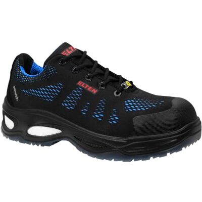 ELTEN LOGAN Blue Low ESD S1 Chaussures de sécurité pour homme en textile avec embout en plastique (plus léger que l'embout en acier) légères et sportives Noir/bleu Pointure 44 ELTEN LOGAN Blue Low ESD S1 Chaussures de sécurité pour homme en textile avec embout en plastique (plus léger que l'embout en acier) légères et sportives Noir/bleu Pointure 44
