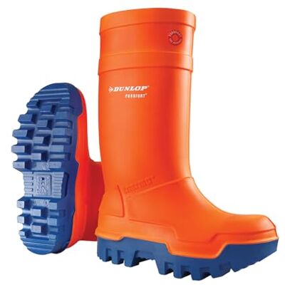 Dunlop Purofort Thermo+ Bottes de sécurité hommes et femmes Bottes d'hiver – Imperméable Isolé Legér Doublées Résistant aux produits chimiques – Orange/Bleu – Pointures 37 à 48 Dunlop Purofort Thermo+ Bottes de sécurité hommes et femmes Bottes d'hiver – Imperméable Isolé Legér Doublées Résistant aux produits chimiques – Orange/Bleu – Pointures 37 à 48