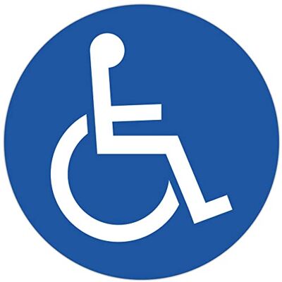 EXACOMPTA Réf. 67113E 1 panneau rond place réservé handicapés En vinyle traité anti-dérapant et résistant aux UV Diamètre du panneau : 30 cm coloris : bleu EXACOMPTA Réf. 67113E 1 panneau rond place réservé handicapés En vinyle traité anti-dérapant et résistant aux UV Diamètre du panneau : 30 cm coloris : bleu
