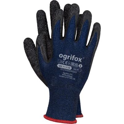 Ogrifox Gants en latex OX-MELAT, gants de protection, gants en caoutchouc, bleu marine-noir, 7 tailles, 240 paires Ogrifox Gants en latex OX-MELAT, gants de protection, gants en caoutchouc, bleu marine-noir, 7 tailles, 240 paires