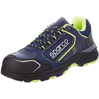SPARCO ALLROAD S3 SRC Chaussures de travail de sécurité, Bleu jaune fluo, 43 EU SPARCO ALLROAD S3 SRC Chaussures de travail de sécurité, Bleu jaune fluo, 43 EU