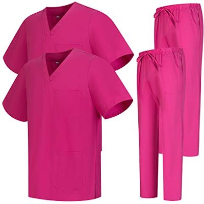 MISEMIYA Pack * 2 Pcs Ensemble Uniformes Unisexe Blouse Uniforme Médical avec Haut et Pantalon 2-6801-6802 MISEMIYA Pack * 2 Pcs Ensemble Uniformes Unisexe Blouse Uniforme Médical avec Haut et Pantalon 2-6801-6802