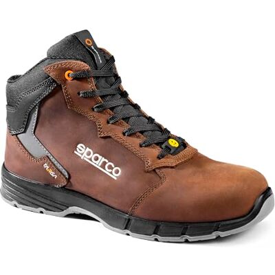 SPARCO Plaque Chaussures de sécurité pour homme et femme Chaussures de travail antidérapantes et résistantes Chaussures de sécurité adaptées à toutes les conditions de travail, marron foncé SPARCO Plaque Chaussures de sécurité pour homme et femme Chaussures de travail antidérapantes et résistantes Chaussures de sécurité adaptées à toutes les conditions de travail, marron foncé