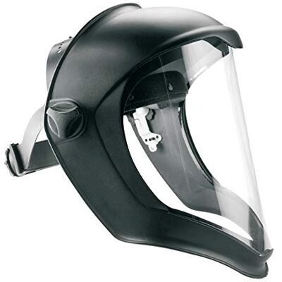 Honeywell Visière faciale bionique 1011624 avec lentille en polycarbonate transparent résistante aux rayures et à la buée, ajustement confortable avec lunettes et respirateur (lot de 1) Honeywell Visière faciale bionique 1011624 avec lentille en polycarbonate transparent résistante aux rayures et à la buée, ajustement confortable avec lunettes et respirateur (lot de 1)