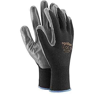Ogrifox OX-Nitricar_Bs7 OX.13.656 Nitricar Lot de 12 gants de protection Noir/gris 7 tailles Ogrifox OX-Nitricar_Bs7 OX.13.656 Nitricar Lot de 12 gants de protection Noir/gris 7 tailles