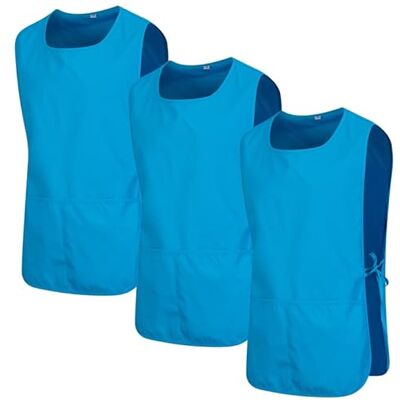 MISEMIYA Lot de 3 unités Tablier de nettoyage uniforme de travail CLINICA Médecins Nettoyage vétérinaire 3-3301, Bleu ciel 68, L MISEMIYA Lot de 3 unités Tablier de nettoyage uniforme de travail CLINICA Médecins Nettoyage vétérinaire 3-3301, Bleu ciel 68, L