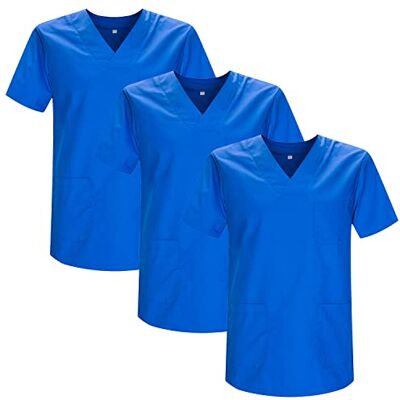MISEMIYA Pack 3 Pcs SANITAIRE CASACA Unisexe Uniformes SANITAIRES Uniforme SANITAIRE Uniforme MEDICALE Réf 817 * 3, Bleu Royal 21, L MISEMIYA Pack 3 Pcs SANITAIRE CASACA Unisexe Uniformes SANITAIRES Uniforme SANITAIRE Uniforme MEDICALE Réf 817 * 3, Bleu Royal 21, L