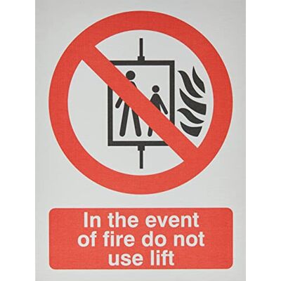 SECO Panneau en aluminium brossé avec inscription « In The Event of Fire Do Not Use Lift », 150 mm x 200 mm – 1,5 mm SECO Panneau en aluminium brossé avec inscription « In The Event of Fire Do Not Use Lift », 150 mm x 200 mm – 1,5 mm